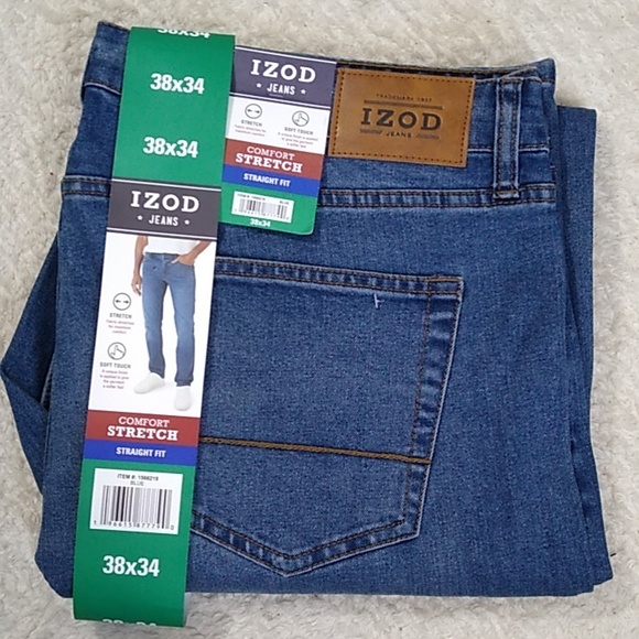 New Izod Jeans Mens 38x34 Straight Stretch - Picture 6 of 15